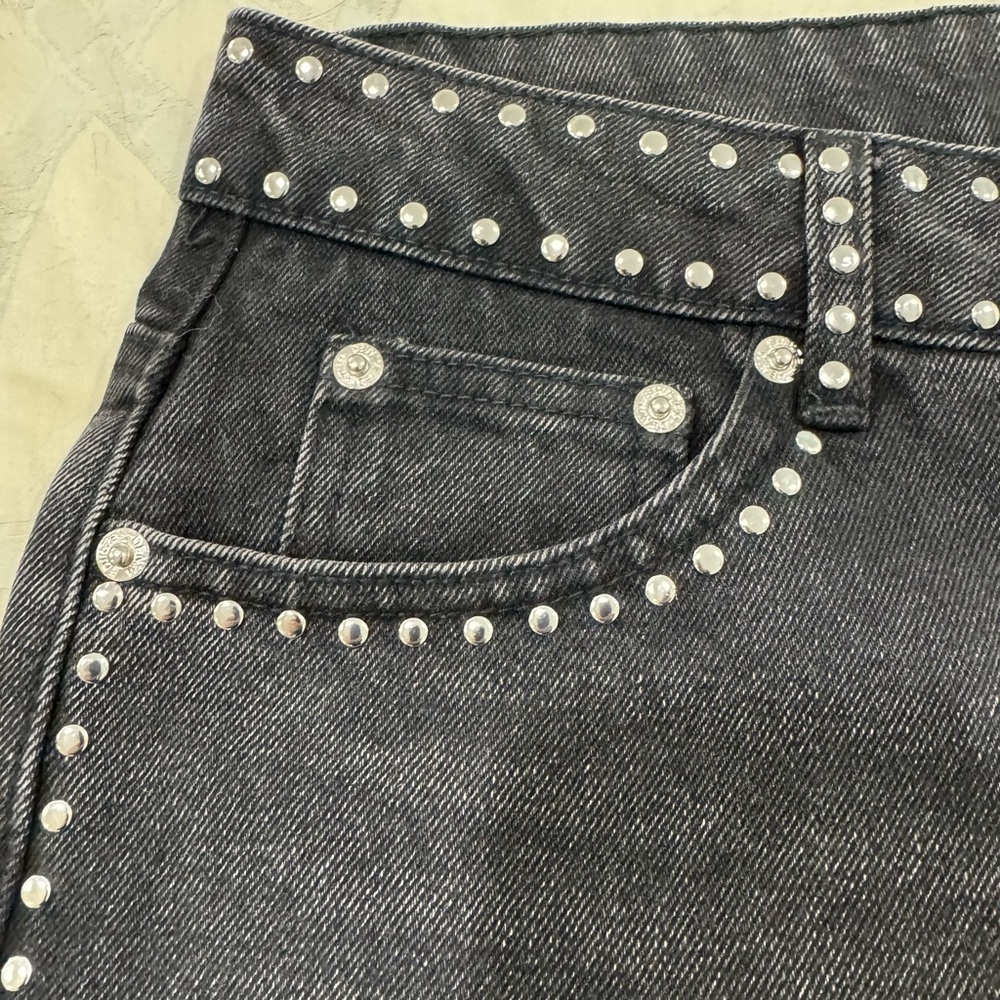 Edikted Black Studded High-Rise Jeans